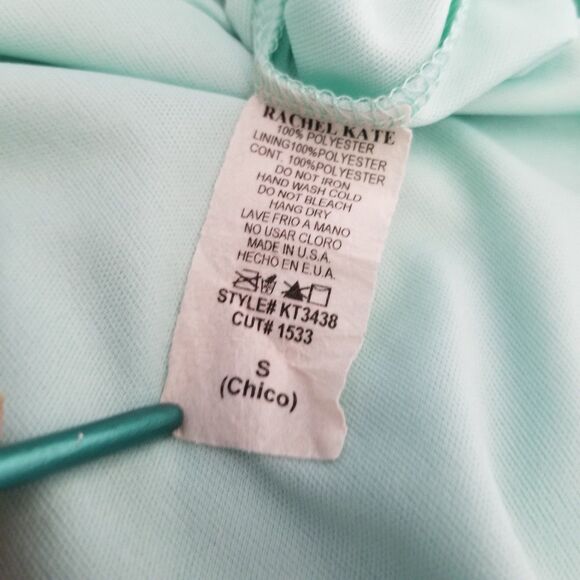 Women's Top Size Small Teal Blue Beachy Coasty Whimsical Lace - Picture 7 of 10